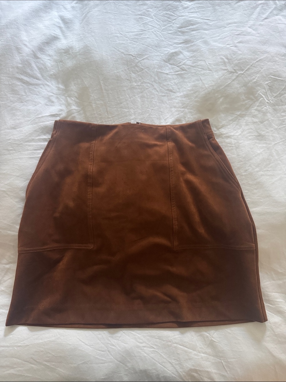 Banana Republic Brown Suede-Look Mini Skirt